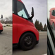 Illustration for article titled Here's the Tesla Semi Running Around in Sweet Red Paint